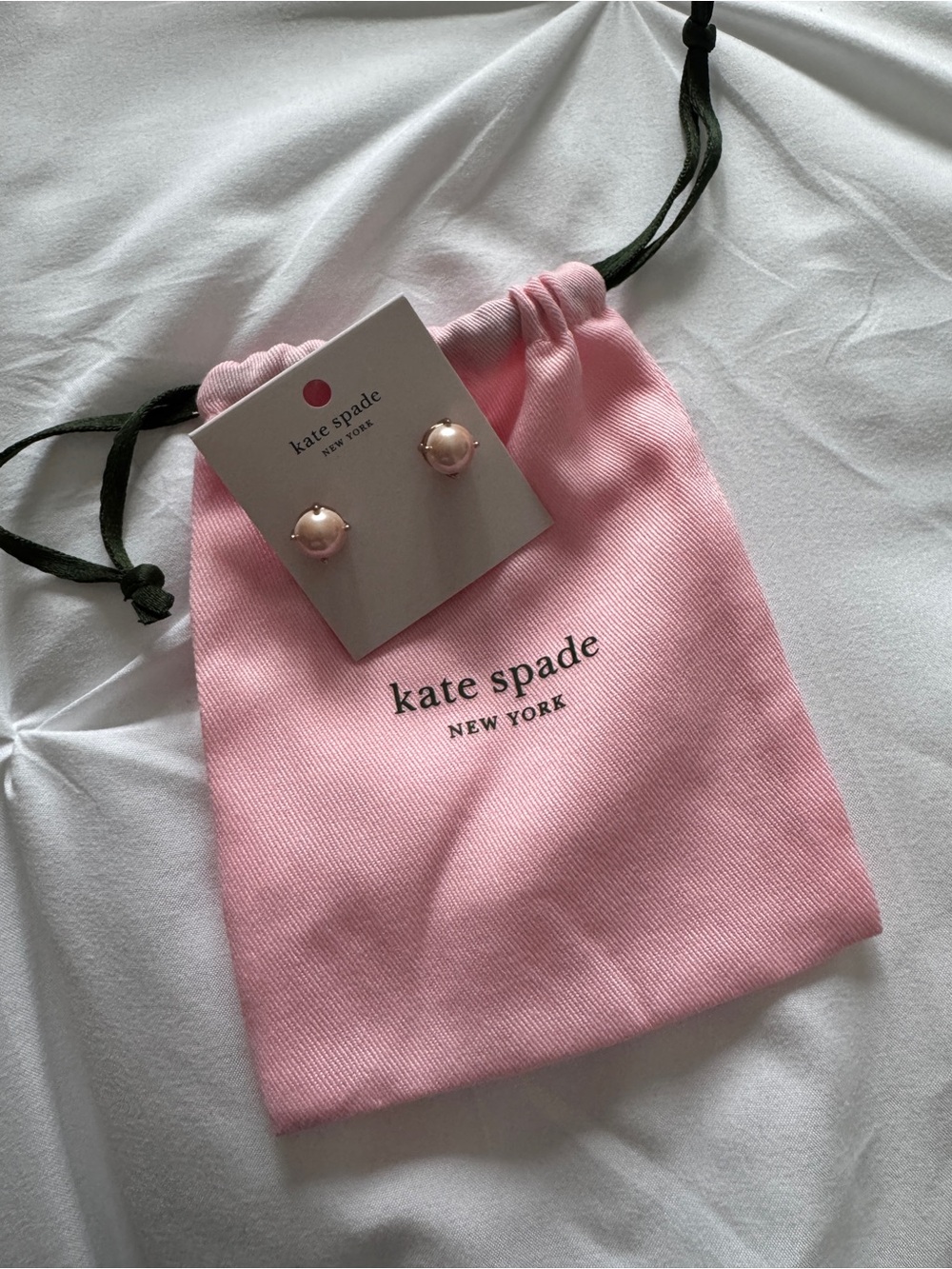 kate spade Pink Pearl Stud Earrings